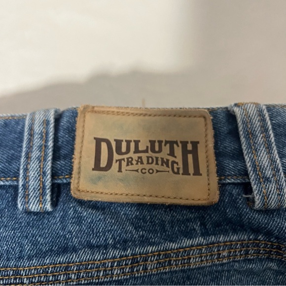 Duluth Trading Co Men's Size 44x32 Blue/Tan Inner Lining Relaxed Jeans Work - Picture 6 of 10